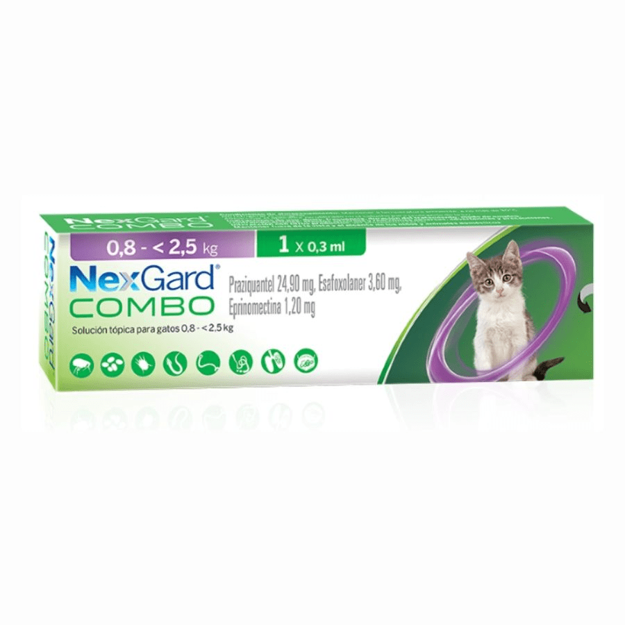 NEXGARD COMBO GATITO 0.8 A 2.5 KG 0.3 ML1