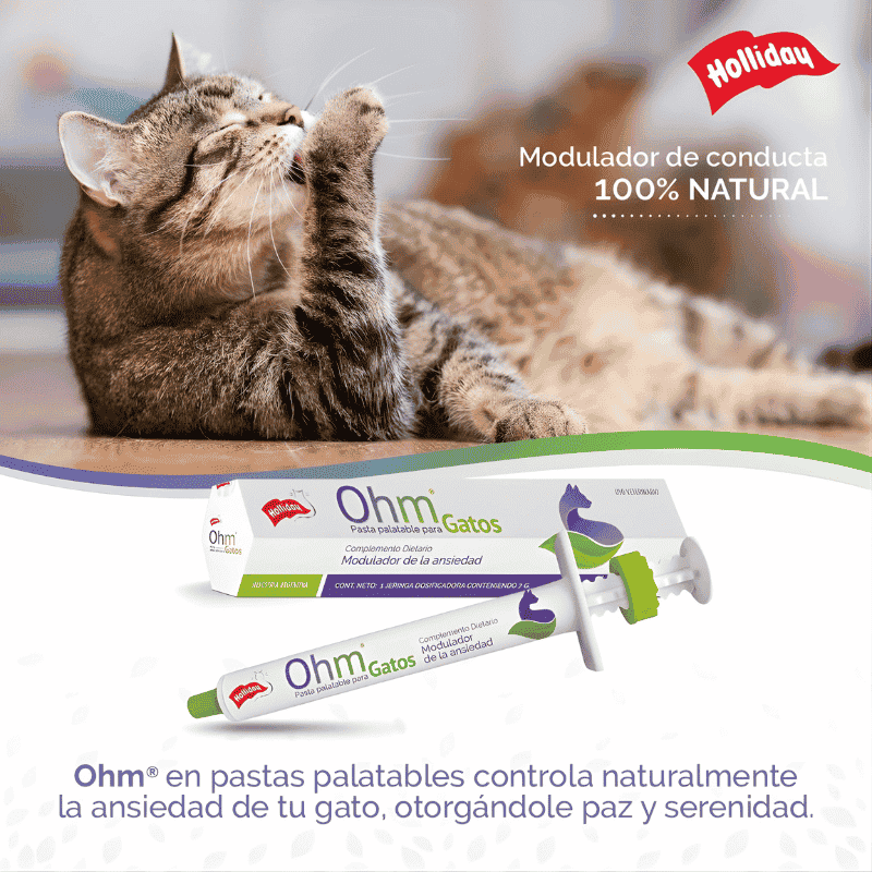 OHM MODULADOR DE ANSIEDAD VALERIANA PASTA PARA GATOS 7 GR3
