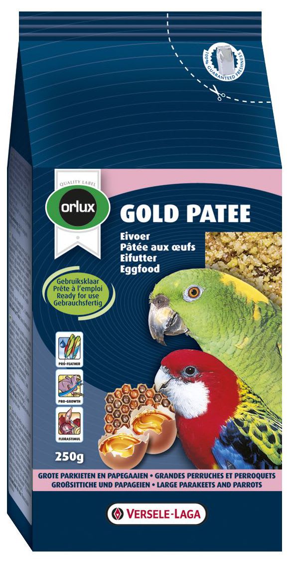 ALIMENTO GOLD PATEE PERICOS Y LOROS ORLUX (1 KG)1