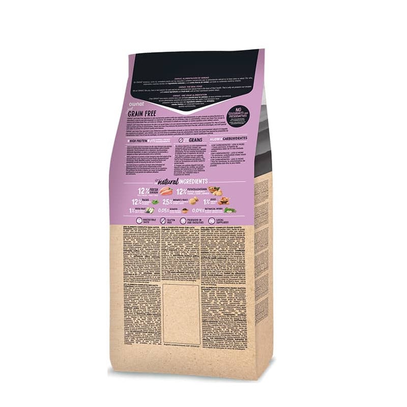 OWNAT JUST GRAIN FREE GATO ESTERILIZADO POLLO 8 KG2
