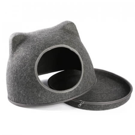 PAWISE CAMA IGLOO FIELTRO GRIS2
