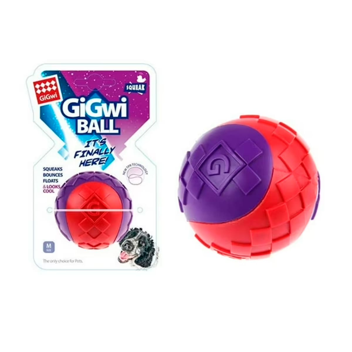 Pelota 'Squeaker' tamaño M 1 pieza rojo/morado1