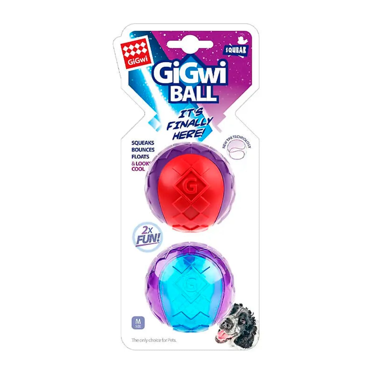 Pelota 'Squeaker' tamaño M 2 piezas1