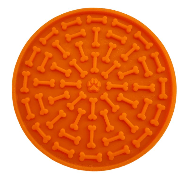 ZUPET LICKING MAT - REDONDO NARANJO (15X15CM)1