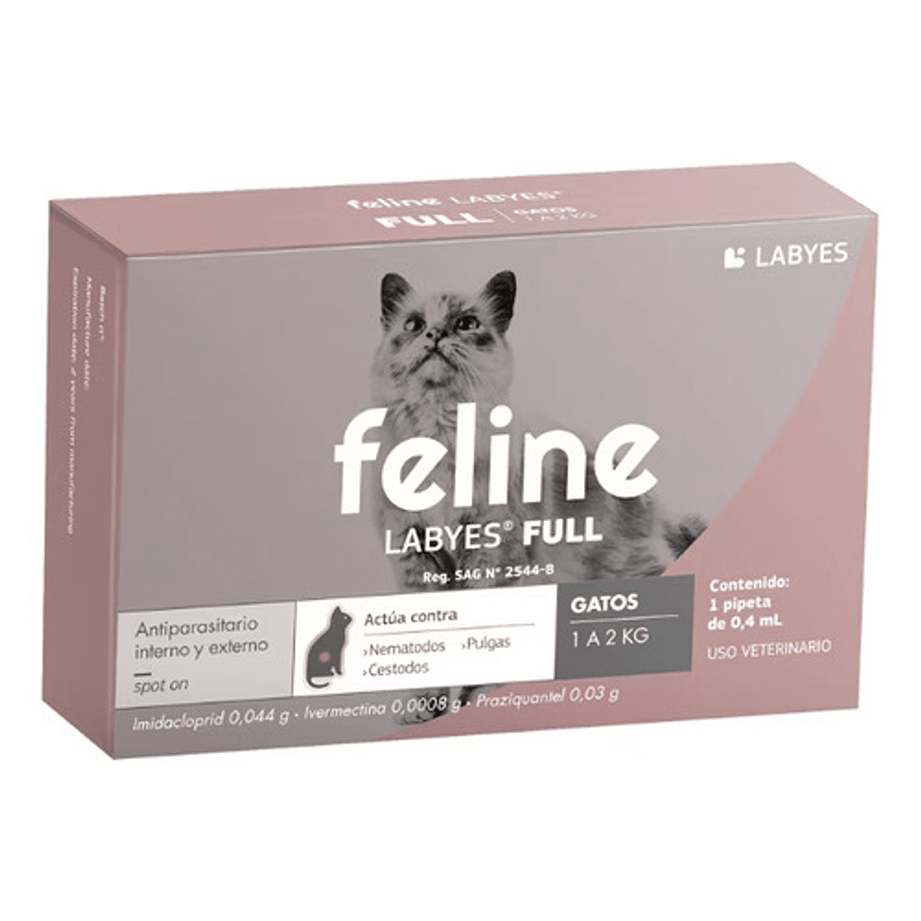 PIPETA FELINE LABYES PARA GATOS 1 A 2 KG1