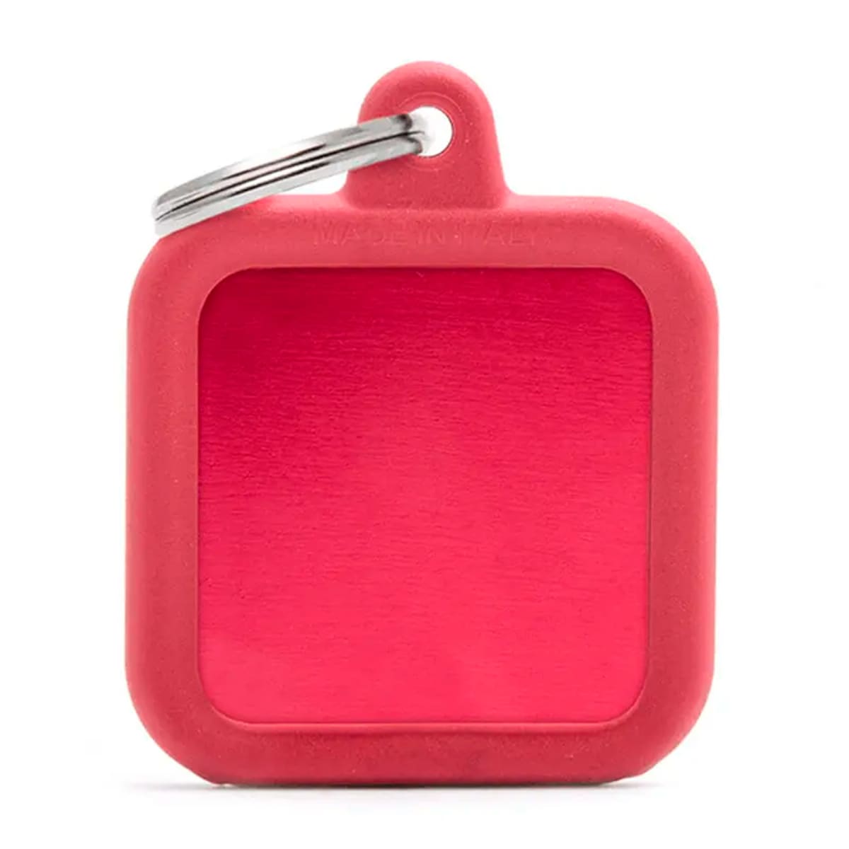 PLACA RED SQUARE ALU RED RUBBER1