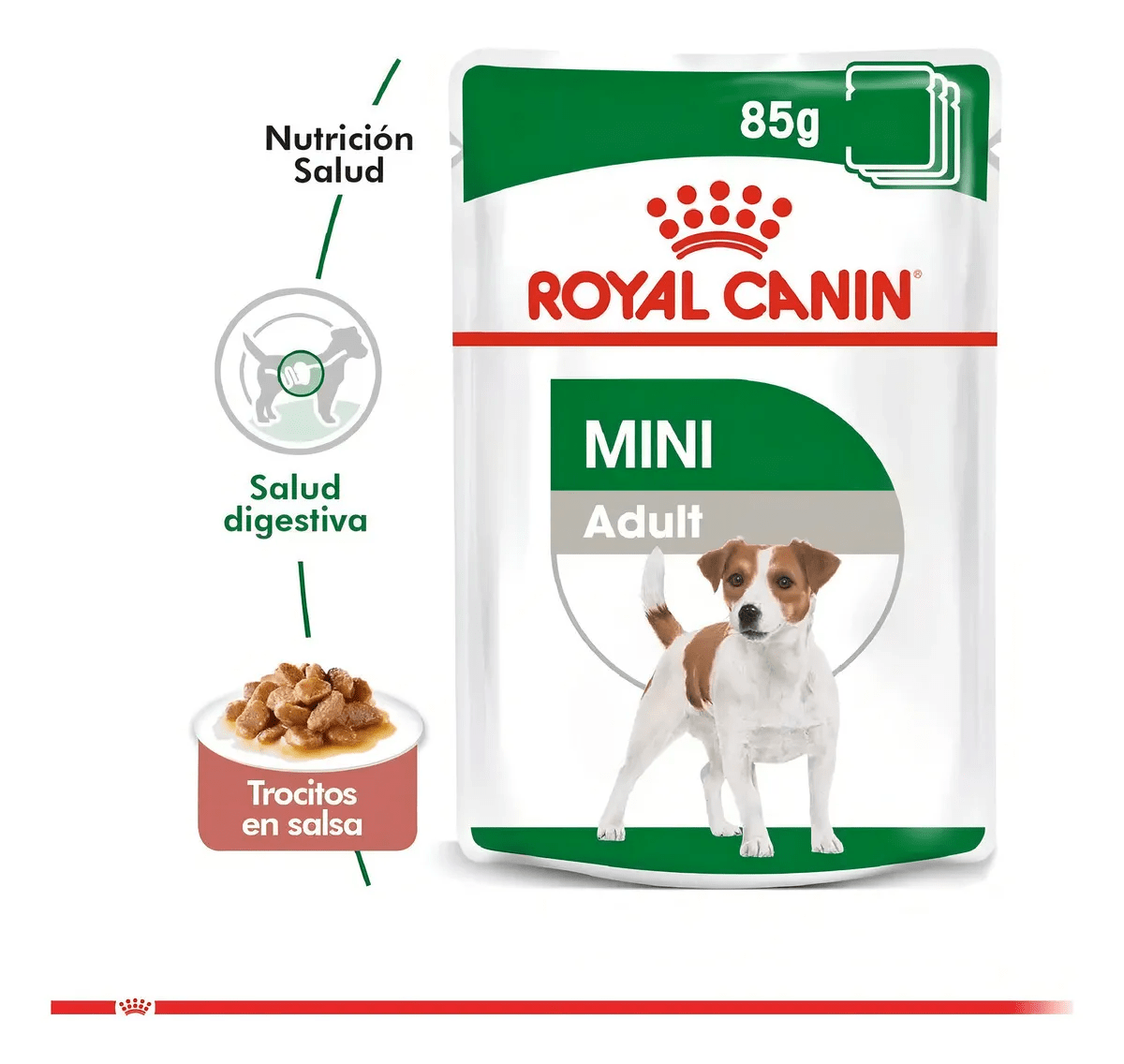CAJA ROYAL CANIN MINI ADULTO POUCH X 12 UN 85 GR2
