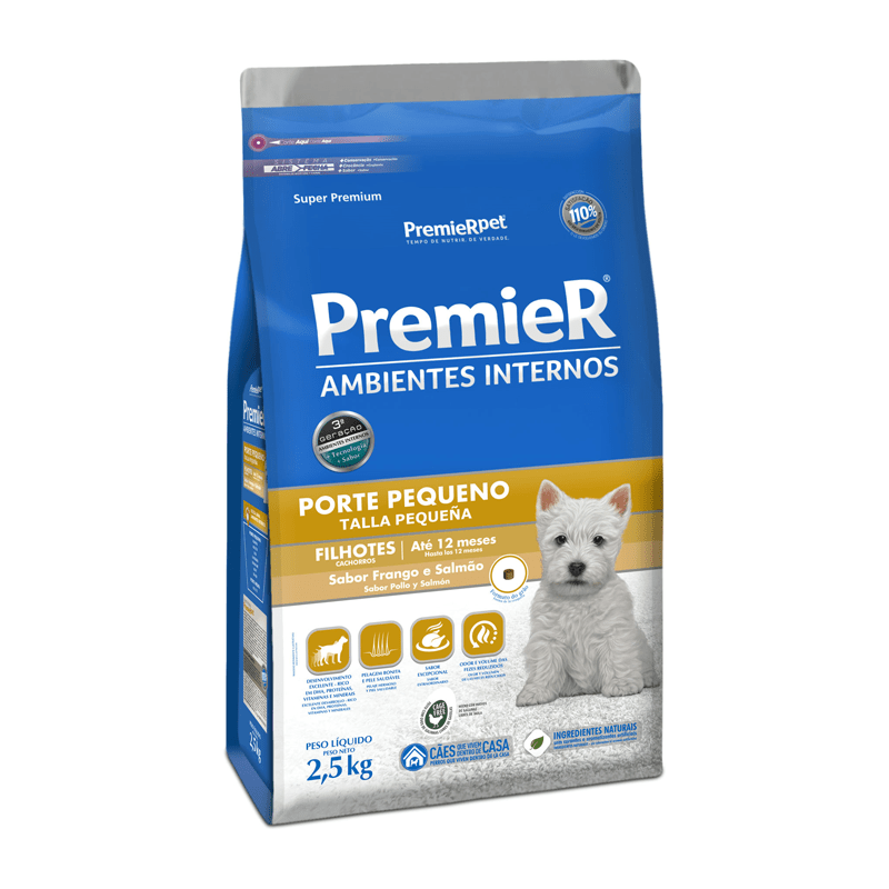 Alimento Premier Cachorro Raza Pequeña Pollo Salmón 2.5kg Np1