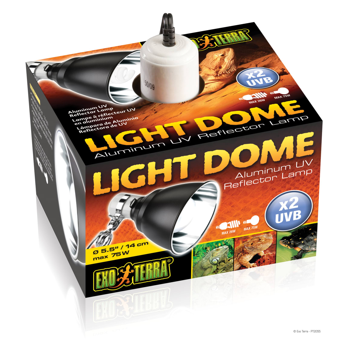 EXO TERRA LAMPARA ALUMINIO REFLECTORA DE UV 14CM2