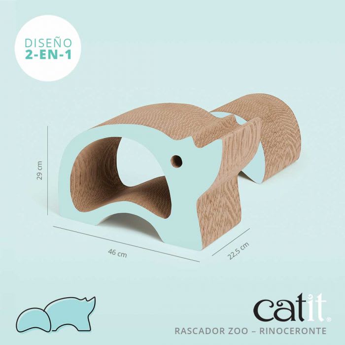 CATIT ZOO RASGUÑADOR RINOCERONTE 2 EN 13