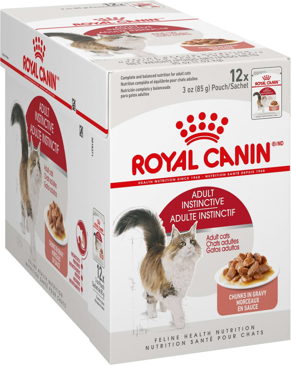CAJA ROYAL CANIN POUCH GATO ADULTO INSTINCTIVE 85 GR X 12 UN3