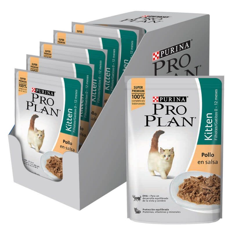CAJA PRO PLAN SACHET GATO KITTEN 85 GR X 15 UN3