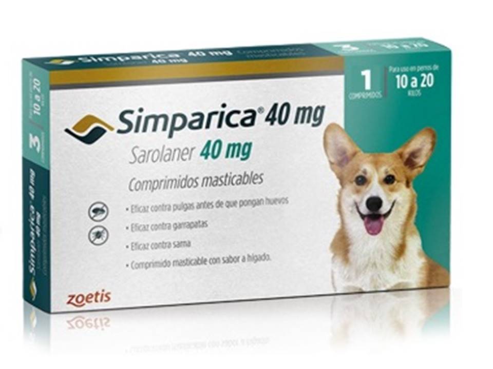 SIMPARICA 10,1 A 20 KG 1 COMP1