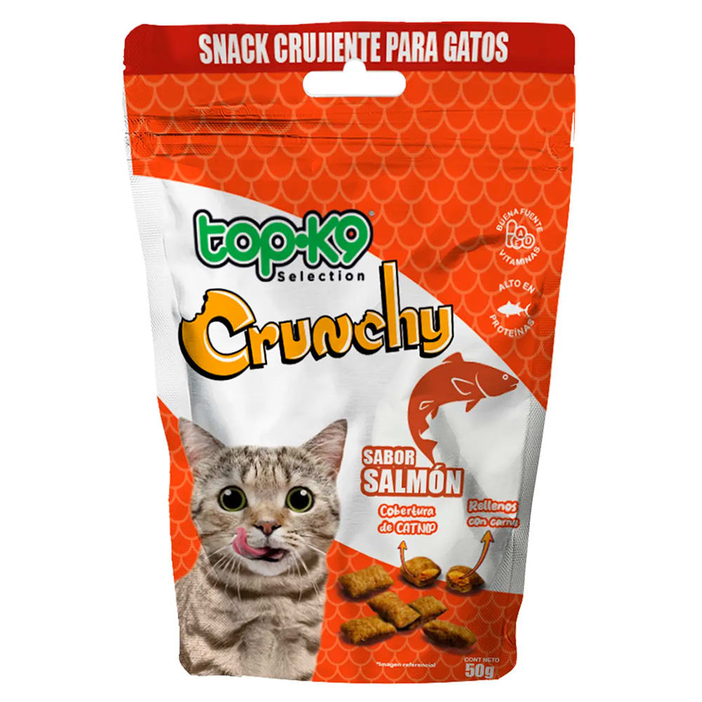 Snack Crunchy Catnip 50g Salmón1