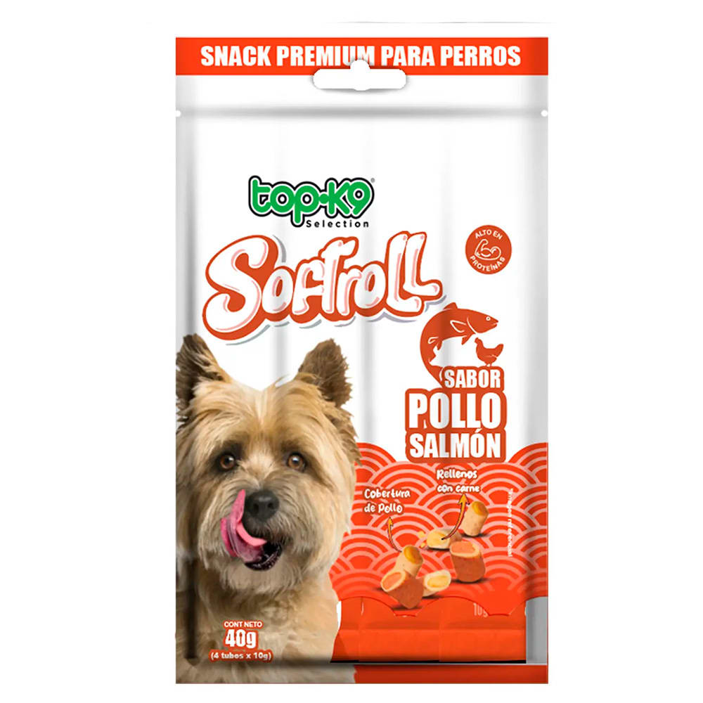Snack Softroll 10g Pollo/Salmón1