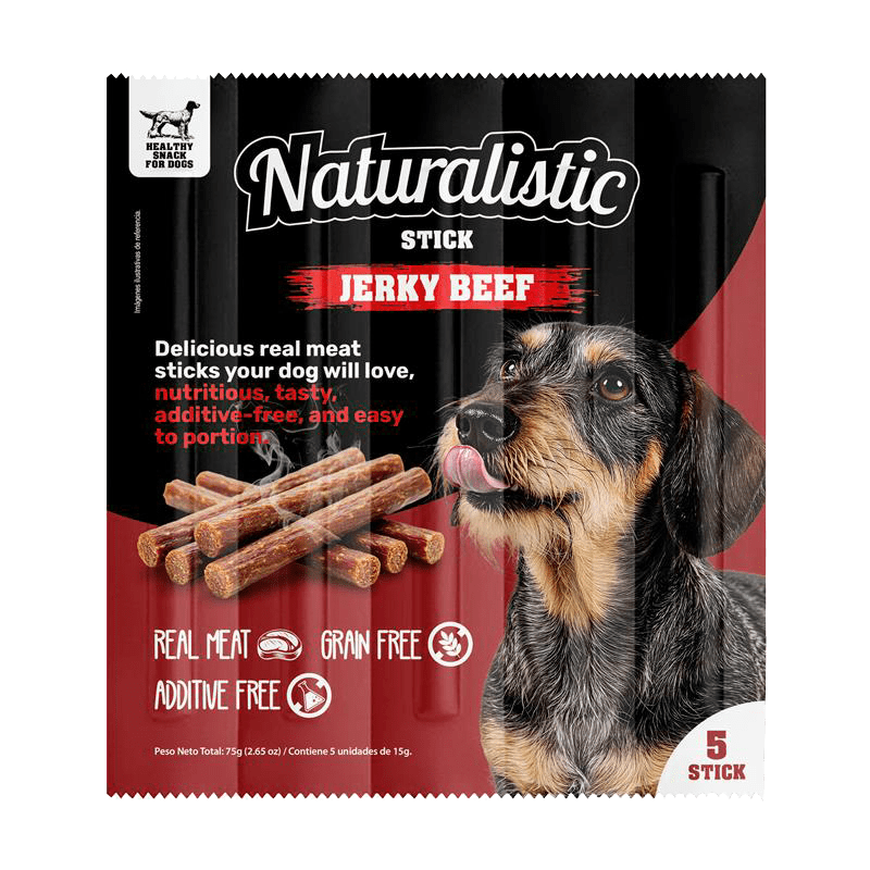 NATURALISTIC JERKY STICK BEEF 5 UN1