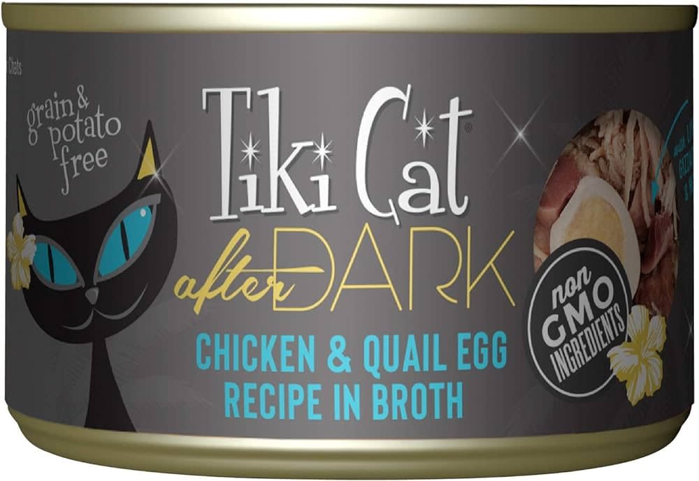 TIKI CAT AFTER DARK CHICKEN Y QUAIL EGG WET FOOD, 80 GR1