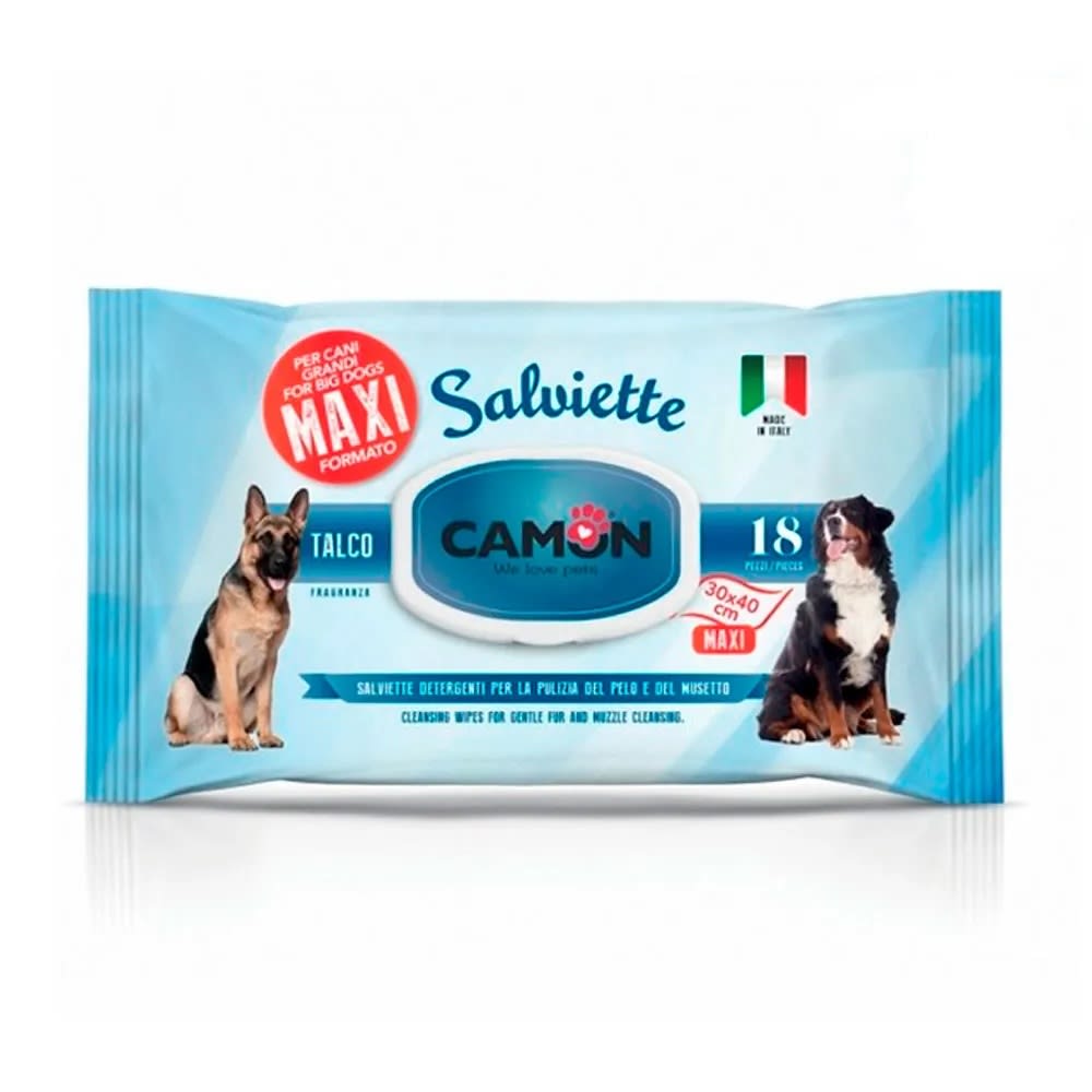 TOALLITAS HUMEDAS PERROS GRANDES - TALCO (18 UN)1