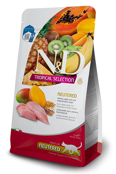 N&D TROPICAL GATO ADULTO CASTRADO POLLO 1,5 KG1