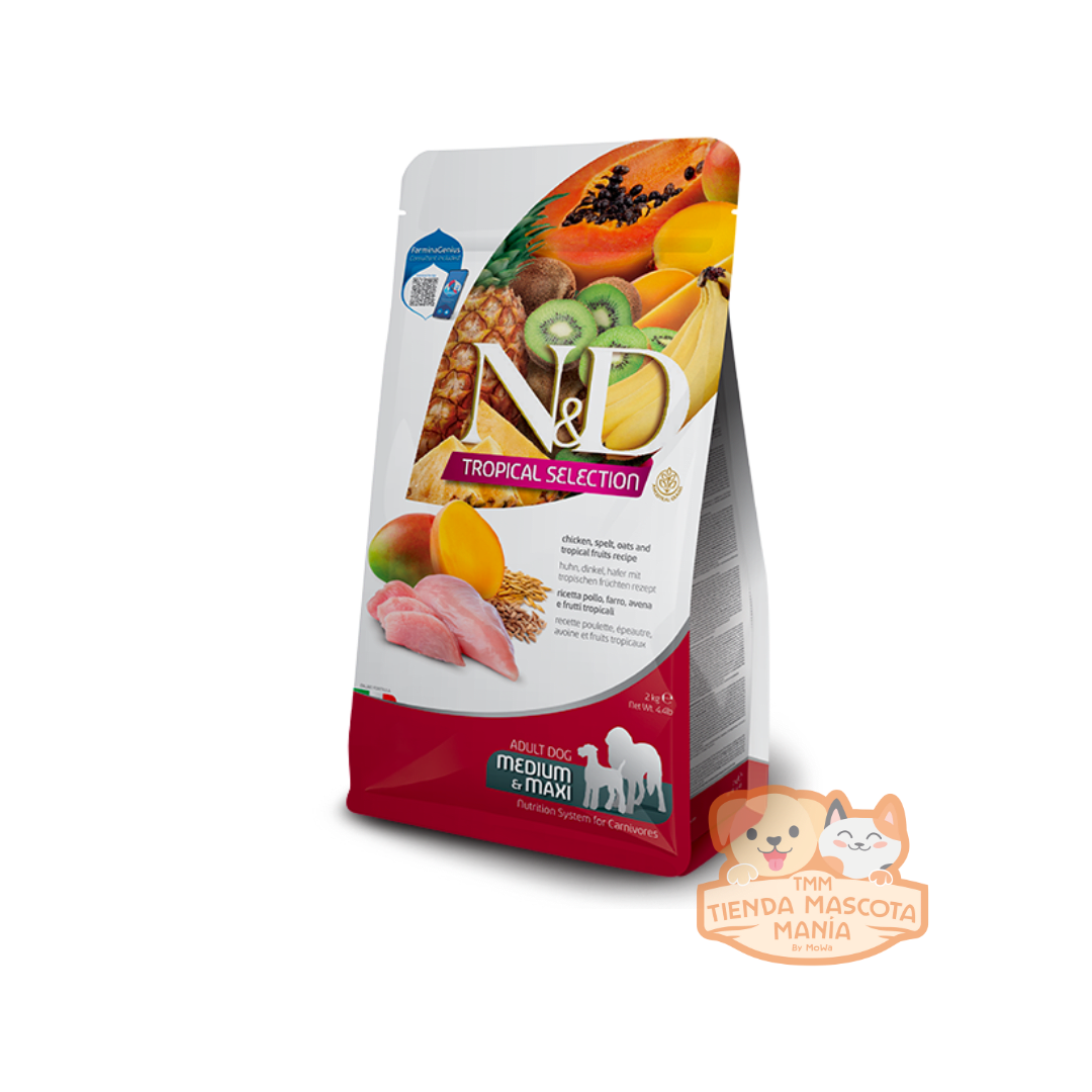 N&D TROPICAL SELECTION PERRO ADULTO MEDIANO / GRANDE POLLLO 10,1 KG1