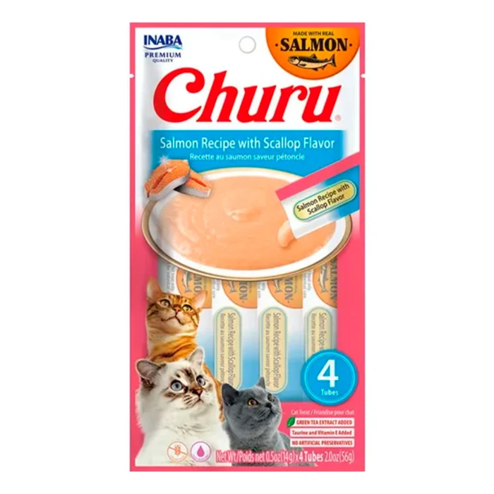 CHURU CAT SALMON/SCALLOP 14GR/4 TUBES1