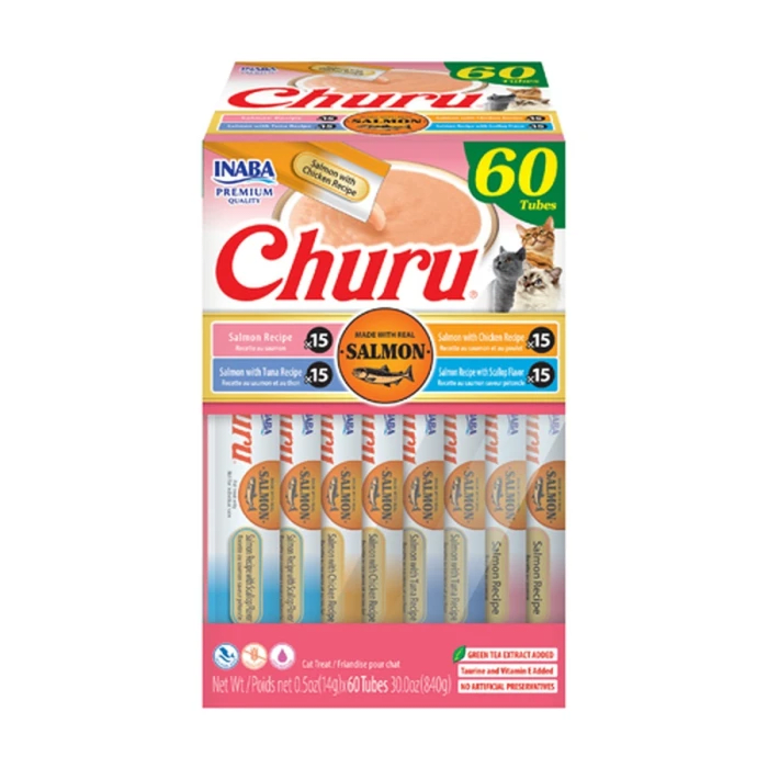 CHURU GATO BOX VARIEDADES SALMON 14 GR/60 UN1
