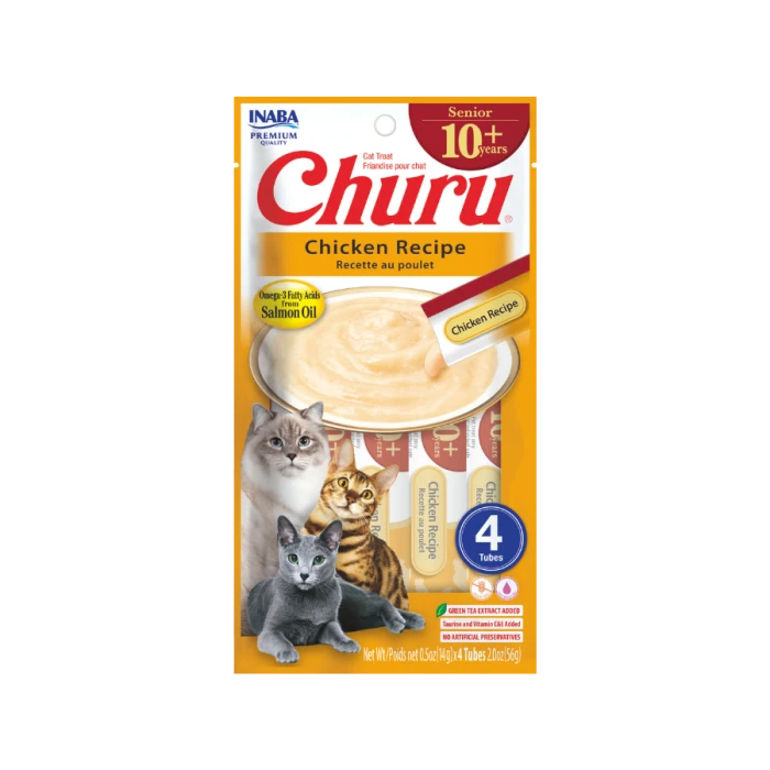 CHURU CAT SENIOR 10+ POLLO 14GR / 4 UN1