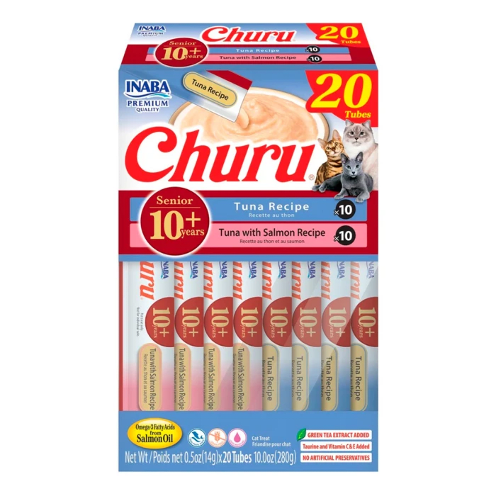 CAJA CHURU GATO SENIOR 10+  VARIEDADES ATUN 20 UN1