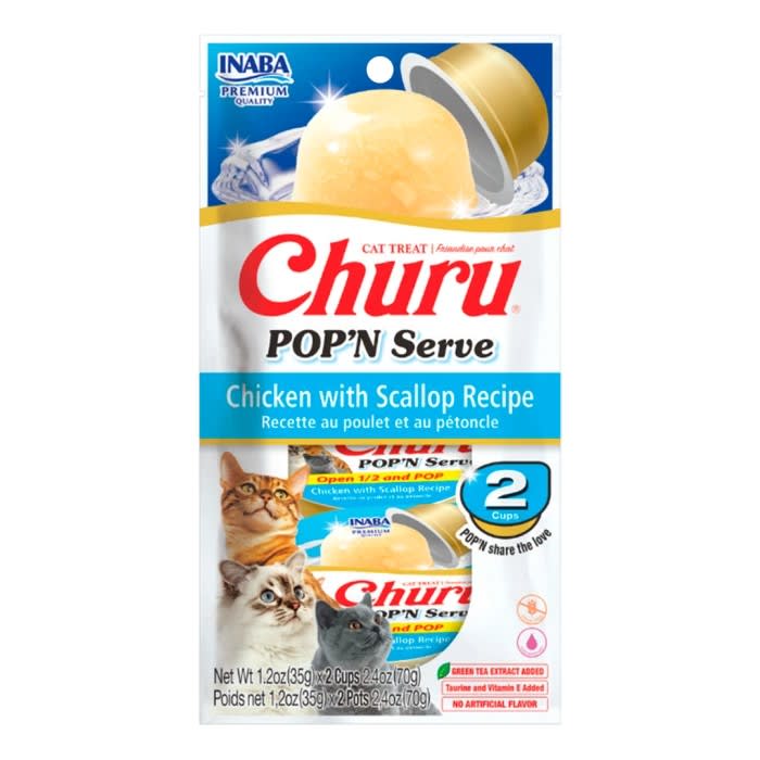 CHURU POP´N SERVE CHICKEN WITH SCALLOP 35 GR / 2 UN1