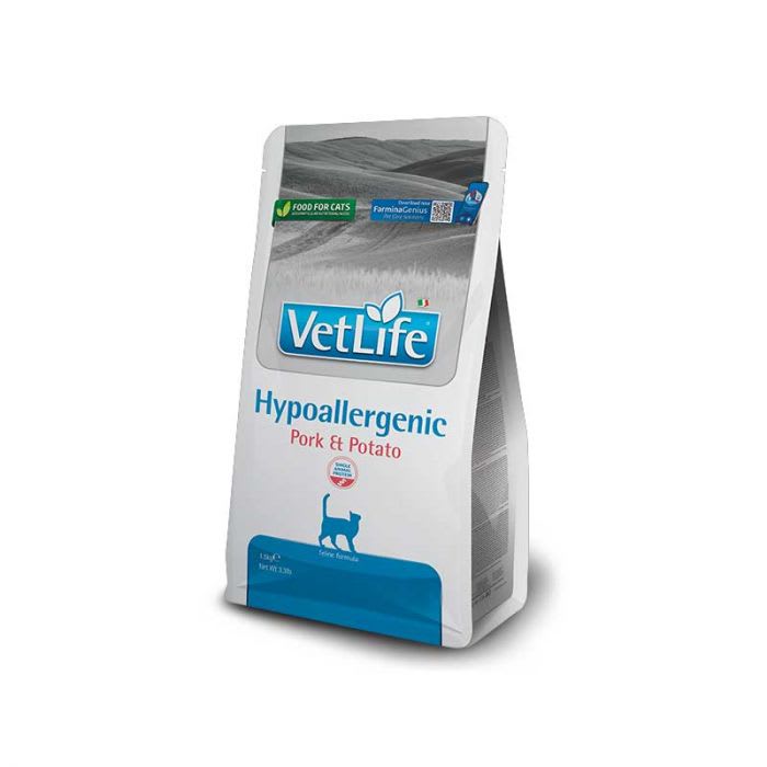 VET LIFE GATO HYPOALLERGENIC CERDO Y PAPA 400 GR2