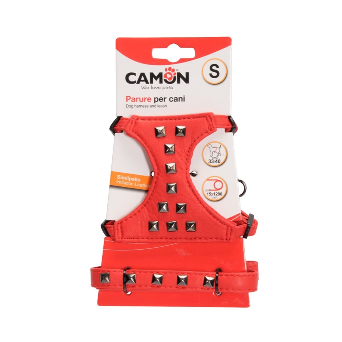 ARNES CON CORREA ROJO PERROS - TALLA S (120x1,5 CM)1