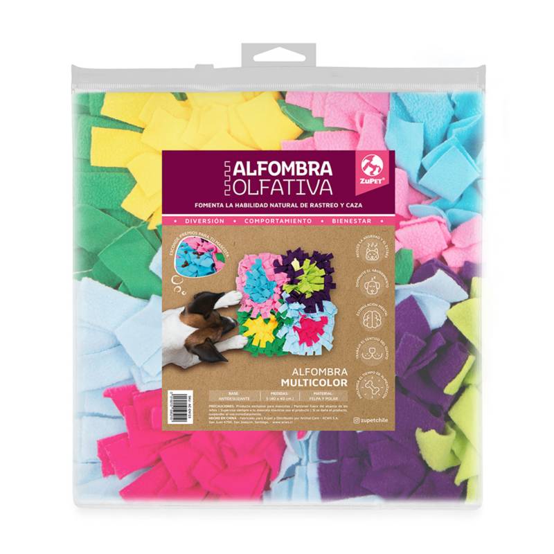 ZUPET ALFOMBRA OLFATIVA CUADRADA MULTICOLOR (40X40CM)1