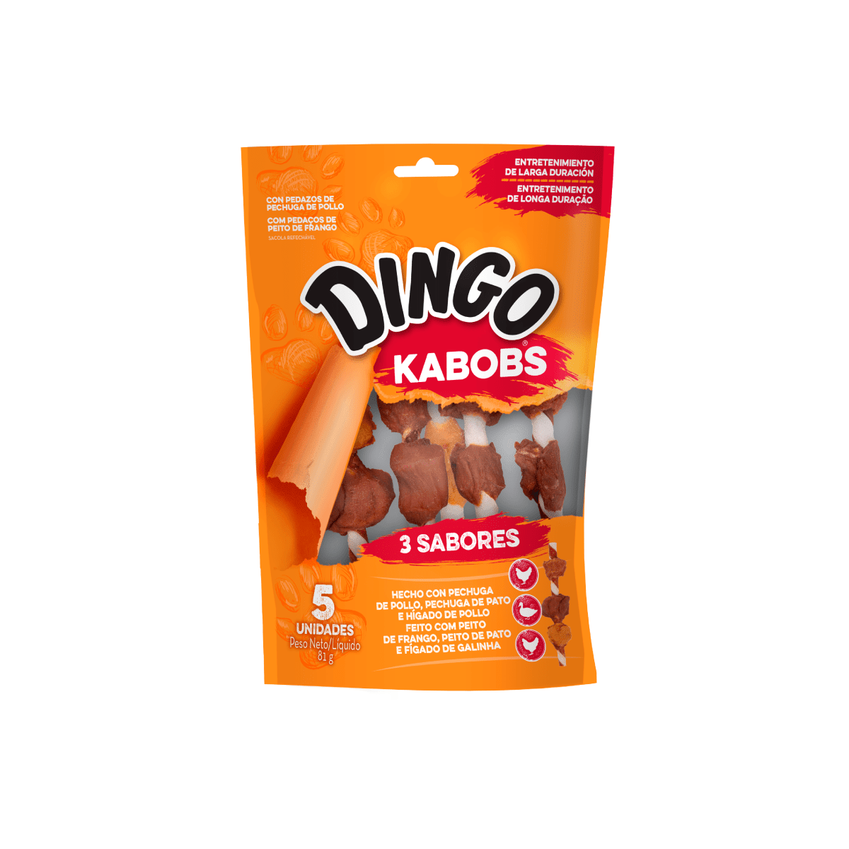DINGO TRIPLE FLAVOR KOBOB 5 PK1