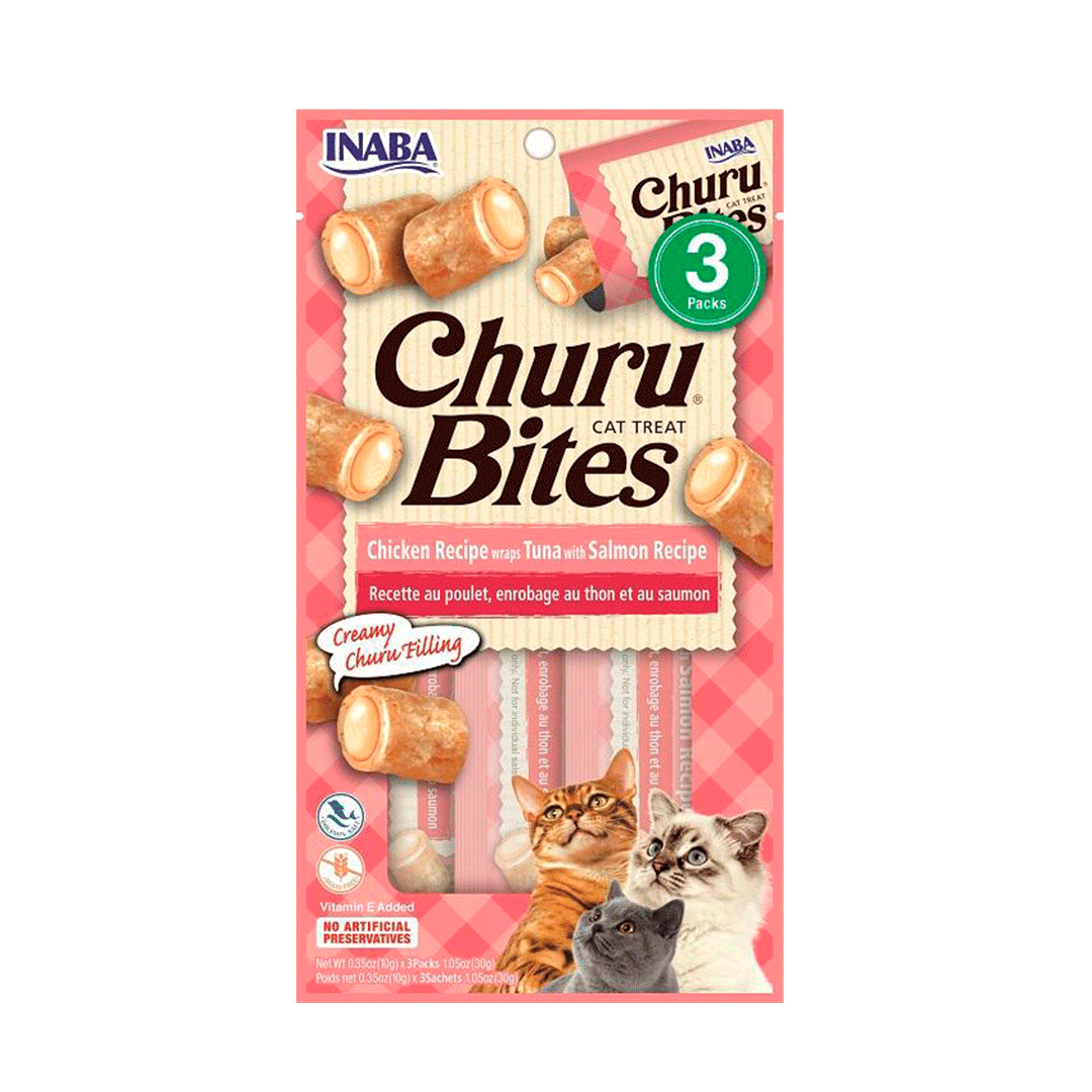 IB CHURU BITES CHICKEN RECIPE WRAPS TUNA W SALMON 30 GR1