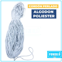 CORDÓN PERLADO ALGODON POLIESTER 5MM X MAZO 1KG (75M)