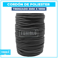 CORDÓN DE POLIESTER TRENZADO 5MM POR ROLLO 100M