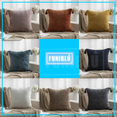 FUNDA CHENILLE POMPON 45X45