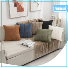 FUNDA CHENILLE PLISADA 45X45