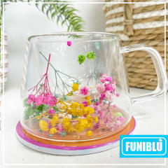 TAZA VIDRIO GLITTER