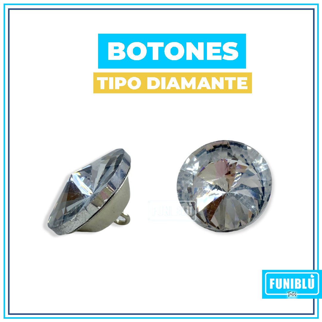 BOTON TIPO DIAMANTE PACK 50 UND2