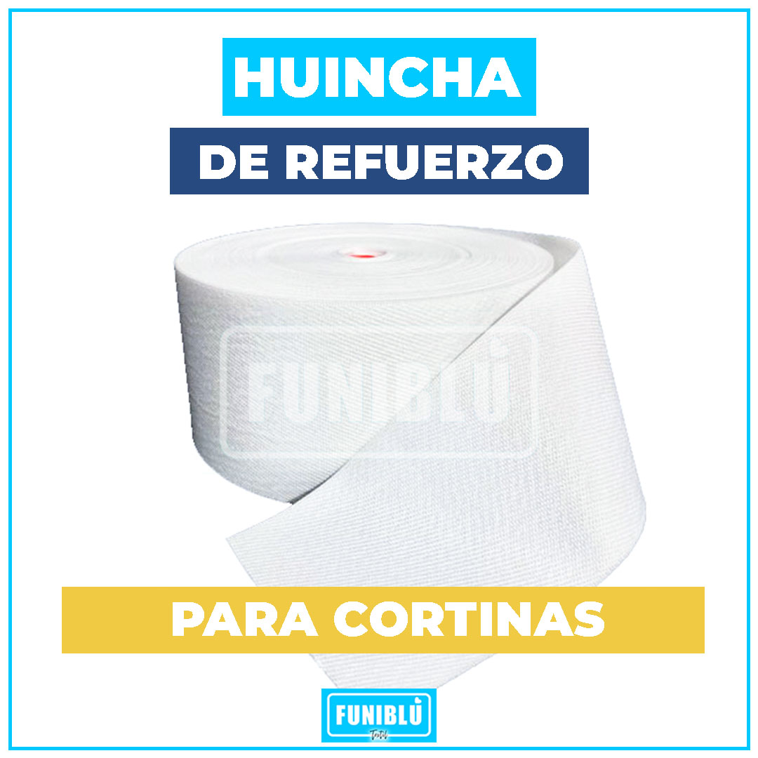 HUINCHA DE REFUERZO PARA CORTINAS 90MM POR ROLLO 50M1