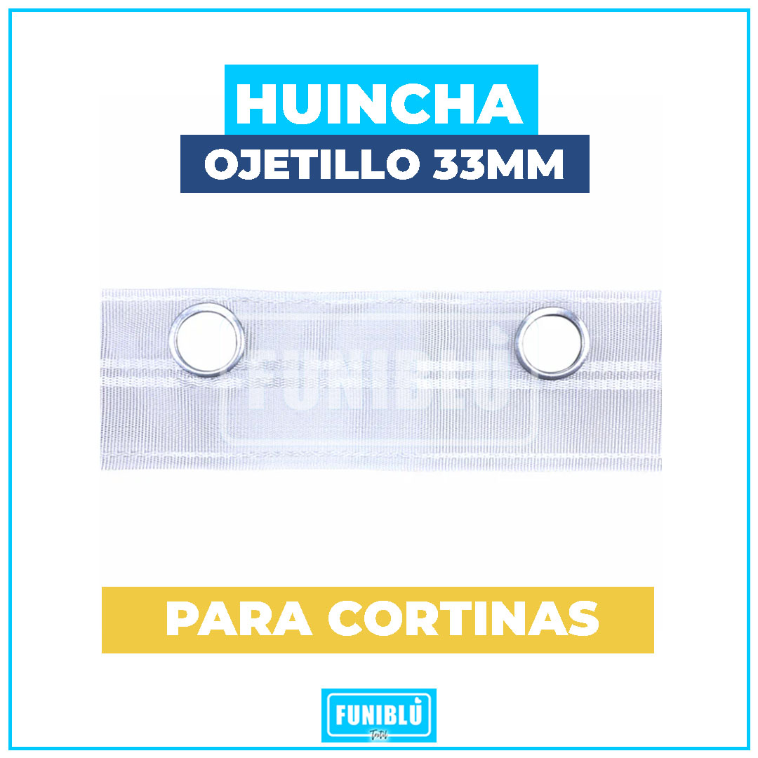 HUINCHA OJETILLO P 33MM X 74MM POR ROLLO 50M1