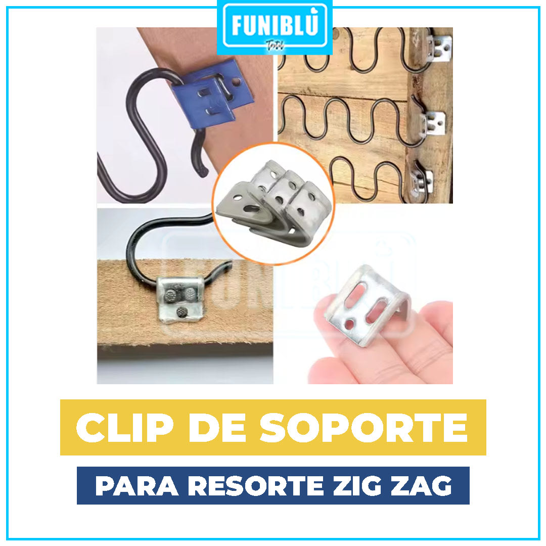CLIP DE SOPORTE PARA RESORTE ZIG ZAG2