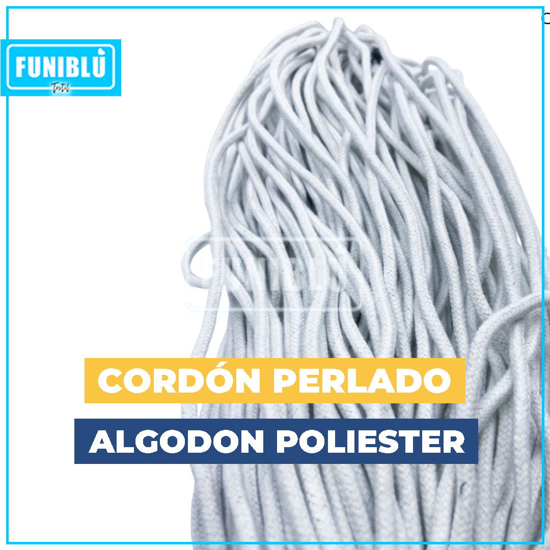 CORDÓN PERLADO ALGODON POLIESTER 5MM POR METRO2