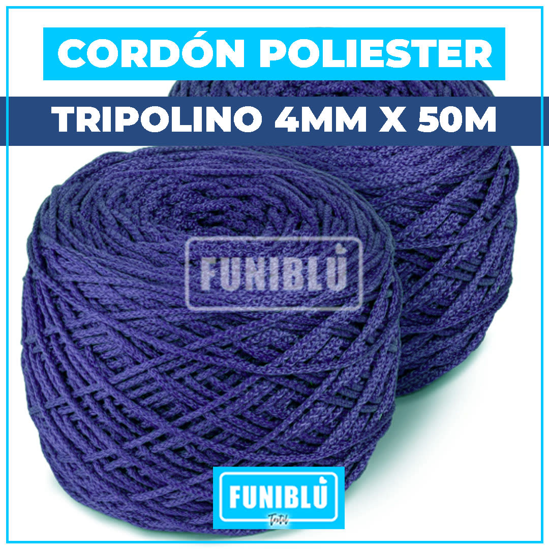 CORDÓN (BUZO) DE POLIESTER TRIPOLINO 4MM POR ROLLO 50M1