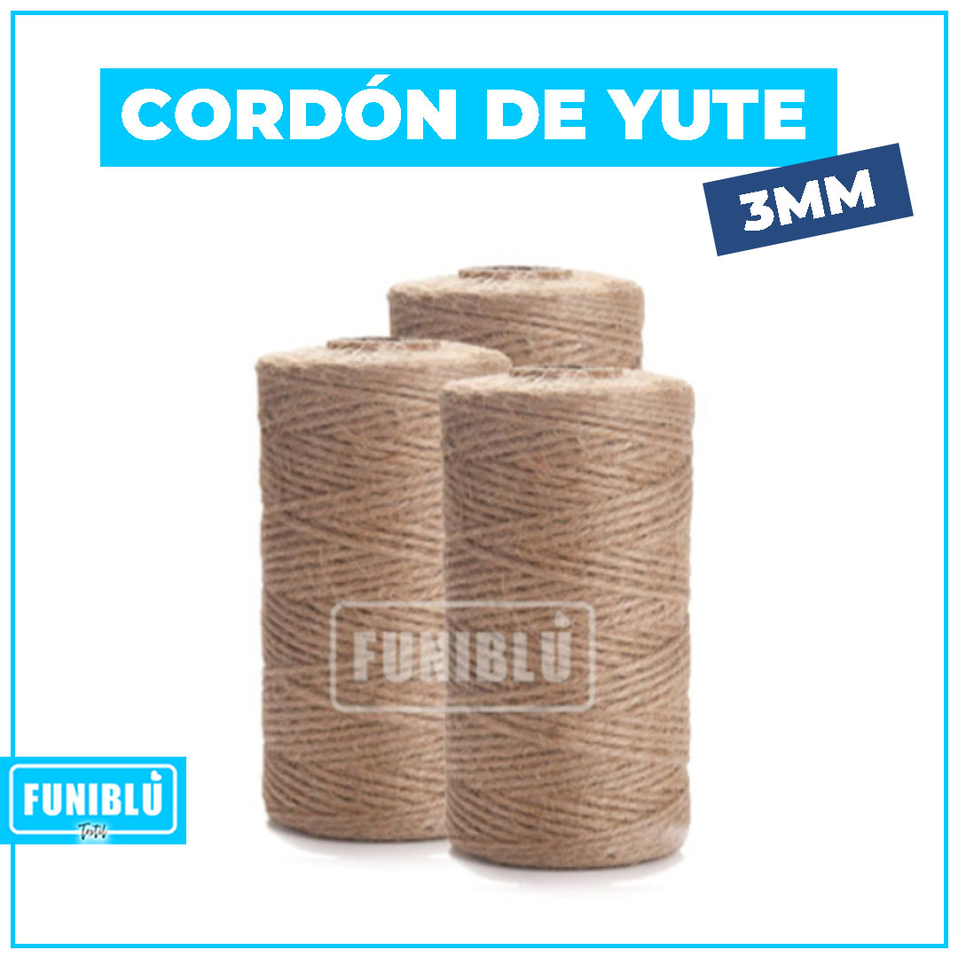 CORDÓN YUTE 3MM X 500GR POR ROLLO1