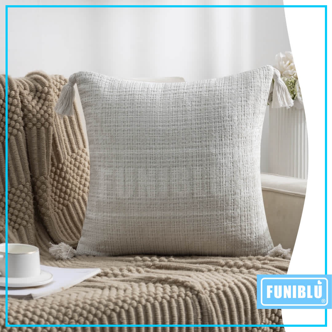FUNDA CHENILLE POMPON 45X452