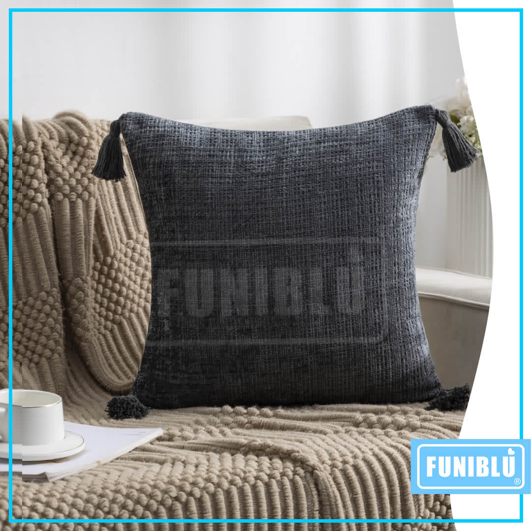 FUNDA CHENILLE POMPON 45X453