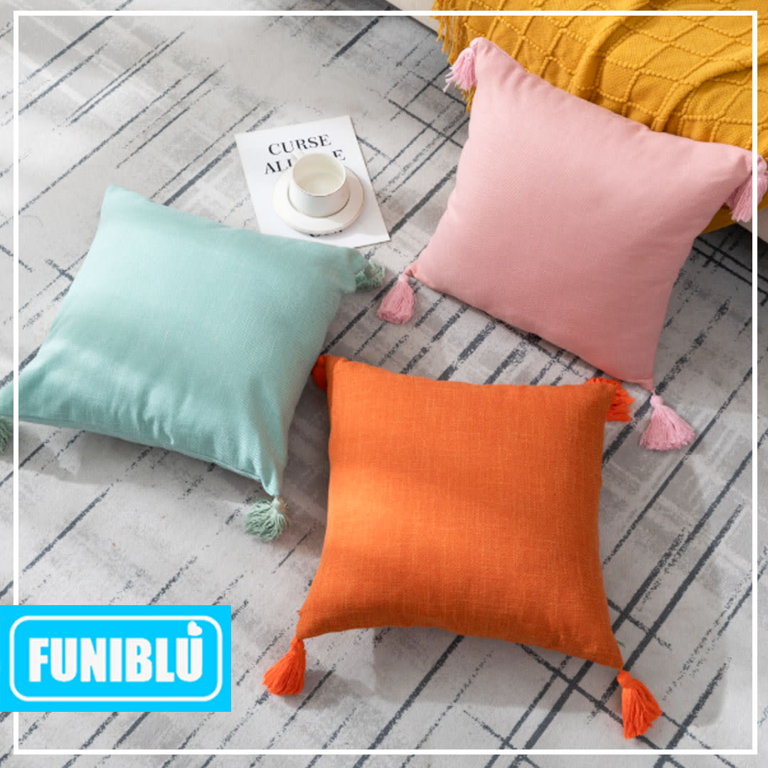 FUNDA LINO POMPON 45X452