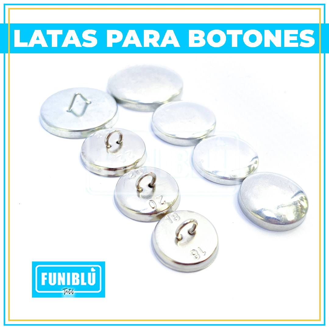 LATAS PARA BOTONES PACK 100 UND1